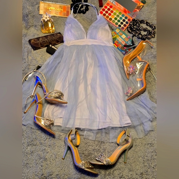 Lavender purple mini tulle dress size Small - Picture 7 of 11